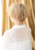 外国人風ブリーチオンカラー大人ボブショートY戸頭10代20代30代