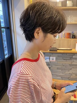 サンド 表参道(sand) ショートボブパーマ20代30代40代イヤリングカラー大人可愛い