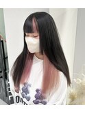 インナー×バングピンク