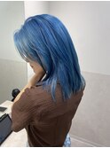 ブルーカラーブルージュブルーアッシュセミディ