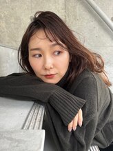 ラトリエ(L'Atelier) オレンジベージュ/前髪短め/ニュアンスカール