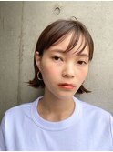オリーブベージュボブシャギーボブオリーブグレージュ銀座