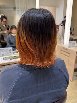 グラデーションカラー20代30代40代50代小顔◎オレンジ