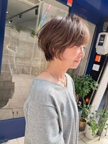 ティーヘア(t.hair)&nbsp;大人可愛い小顔ショート/2wayバング/透明感アッシュベージュ