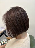 艶感暖色系ボブスタイル
