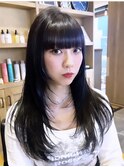 【星野】韓国風レイヤーカット/前髪カット/暗めグレージュカラー