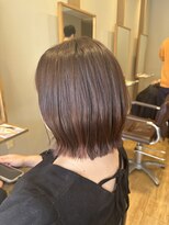 ポート(PORT)&nbsp;切りっぱなしボブ×ピンクブラウン