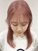ラミエバイメルト 下北沢(lamie by melt) ホワイトピンクベージュブリーチハイトーンカラー顔周りカット