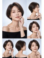 アルトル 池袋2nd(altru)&nbsp;◇大人40代50代60代ショートボブ丸みショート白髪ぼかし