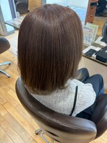 ヴァンカウンシル 清須店(VANCOUNCIL)&nbsp;艶髪が綺麗に見えるミディアムボブ 夏色ライトブラウン