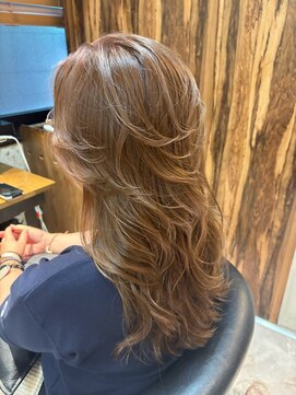 ヘアリゾート粋 トゥジュ 池袋東口店(tujuh) ブリーチカラー/キャラメルブラウン/レイヤーカット