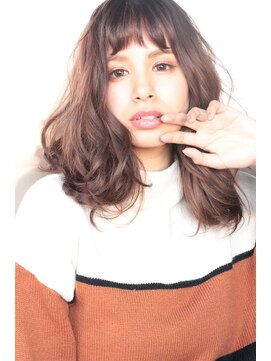 ヘアサロンエムフィス 池袋東口(HAIR SALON M Fe's) 【♪Fes店♪】とろみベージュｘショートバング