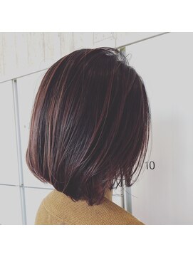 ヘアメイク アリエス 岩切店(HAIR MAKE aries) 【仙台aries美容室】赤系バレイヤージュ