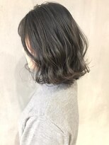 アルバム 新宿(ALBUM SHINJUKU)&nbsp;カーキブルージュボブ_オリーブカラーハイライトカラー_ba269632