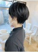 クセのおさまる黒髪ショート