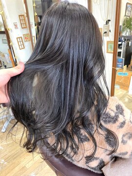 美容室 メザミー MESAMIES ナチュラルインナーヴァイオレットブラックカラー★10代20代30代