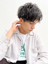 ジョエミバイアンアミ(joemi by Un ami)&nbsp;（joemi 近江）新宿 短めマッシュ黒髪ランダムパーマヘア