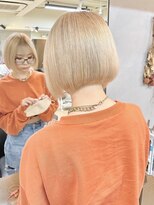 ディア(.eer)&nbsp;ブロンドベージュ×小顔ボブ/ケアブリーチ/ハイトーン心斎橋
