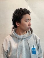 ビーバイエイトジェンツ(Bee by EIGHT GENTS)&nbsp;MEN'S HAIRマッシュウルフアッシュブラックカルマパーマ