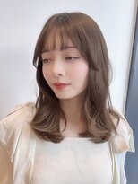 2wayバング韓国前髪シースルーセミロングヨシンモリ大人美人