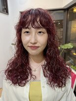 ナループロアオハナ(Nalu pu loa ohana)&nbsp;ハードパーマ/スパイラルパーマ/チェリーレッド/ブリーチなし