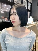 小顔ネビージュ黒髪透明感カラー秋色ワンレン_ba531741