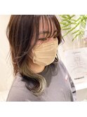 インナーカラーｘイヤリングカラーｘフェイスフレーミング