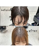 ジーナ 博多筑紫口(Zina)&nbsp;クロスパーマ「前髪縮毛矯正」割れ癖 浮き癖 改善【福田れん】