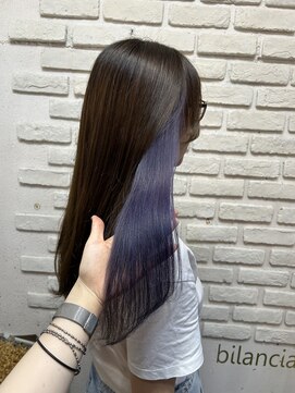 ビランチェ 池袋(bilancia) ラベンダー/ラベンダーブルー/イヤリングカラー/インナーカラー