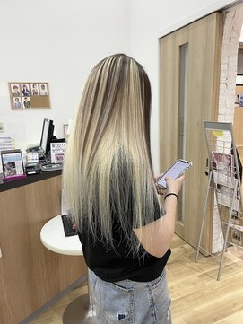 キセイ イオンモール新利府北館店(KISEI) ブリーチインナーカラー×ブロンド
