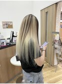 ブリーチインナーカラー×ブロンド
