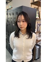 ヘアー アイス 御器所本店(HAIR ICI)&nbsp;ブリーチなしブラウンベージュカラー冬カラー春カラーロング