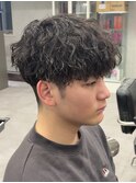 波巻きパーマ