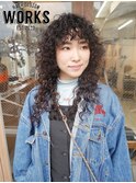 ウルフスパイラルパーマレイヤーカーリースタイル