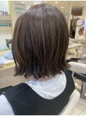 ハッシュレイヤーミルクティーピンクベージュレイヤーカット触覚