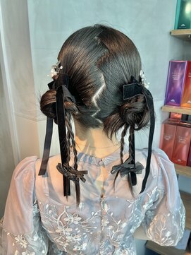 シャルムバイケンジ(Charm.by KENJE) 【ツインアレンジ】結婚式銀座お団子カチモリタイトヘアセット
