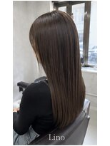 髪質改善Lino hair/縮毛矯正/白髪ぼかし/ハイライト/メンズカット【リノヘア】 艶々ストレートロング/髪質改善ストレート/髪質改善縮毛矯正