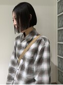ぷつっとラインの前下がりボブ