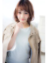 アンジュ ヘアー(Ange hair)&nbsp;ベビーバングのアンニュイカール　フェザーボブ