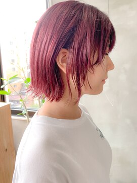 テトヘアー(teto hair) ピンクパープル、ピンクベージュ、イルミナカラー、ブリーチ