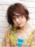 くせ毛風/ミディアムウルフ/ニュアンスカラー/たまプラーザｚ