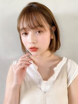 トゥーナ 表参道(tona) 小顔カット・外ハネボブ・くびれヘア・ペールベージュ