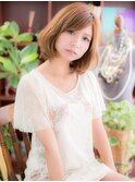 大人かわいい斜めバングエアリーボブディc5川口20代30代40代