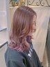 【バストトップの長さの方】リタッチブリーチのダブルカラー+カット ¥17000