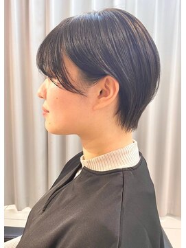 ヴェイン 渋谷(vain) 黒髪ツヤ感丸みマッシュショート