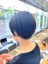 キサ ファータ 恵比寿(kisa fata) 大人可愛い20代30代40代黒髪丸みショート 前髪あり