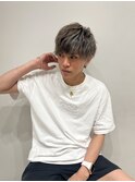 ハイライトマッシュパーマウルフアッシュブラックmen'shair
