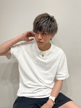ネイロ 錦糸町(NeiRo) ハイライトマッシュパーマウルフアッシュブラックmen'shair
