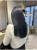 【lilley 稲永麻衣】ブルーブラック+ブリーチなし+天神韓国ヘア
