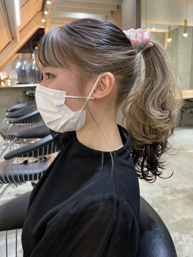 ロンドワン 三宮元町(Lond one) インナーカラー/イヤリングカラー/ミルクティーベージュ/